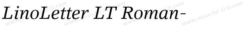 LinoLetter LT Roman字体转换